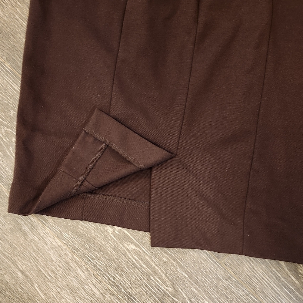 Premise Womens Stretch Comfort Pencil Skirt Size 8p Espresso Brown - Picture 7 of 10